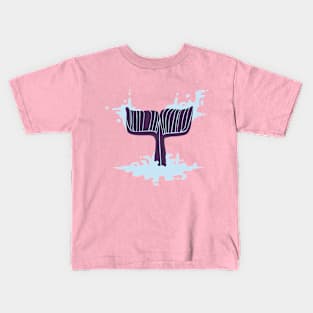 Whale Tail Splash Kids T-Shirt